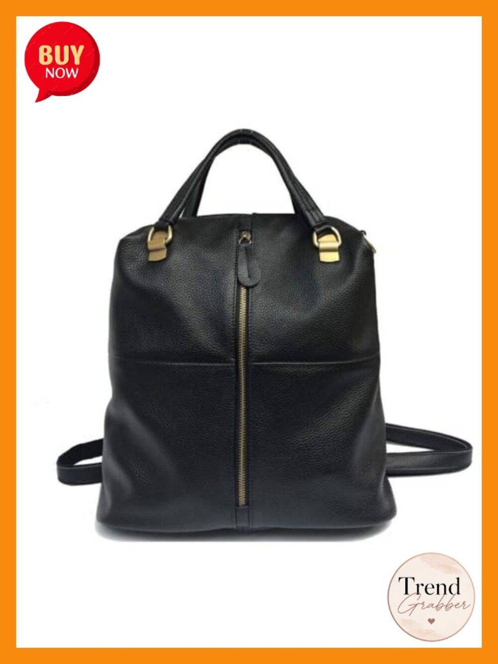 Genuine Leather Backpack Purse Women Laptop Crossbody Shoulder Bag - Picture 4 of 6